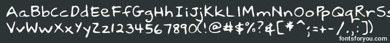 フォントLehn037 – 黒い背景に白い文字