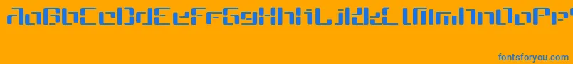 Cybe Font – Blue Fonts on Orange Background