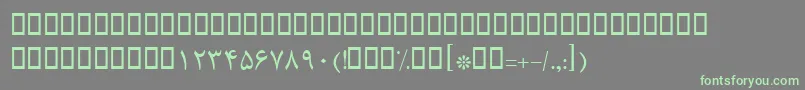 More about BNazanin Font BNazanin Font – Green Fonts on Gray Background