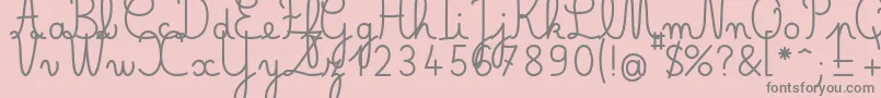 Belleallurecegras-Schriftart – Graue Schriften auf rosa Hintergrund