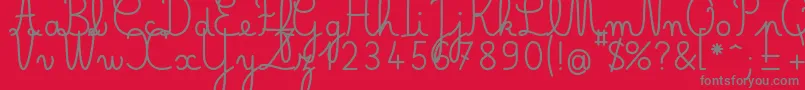 Belleallurecegras Font – Gray Fonts on Red Background
