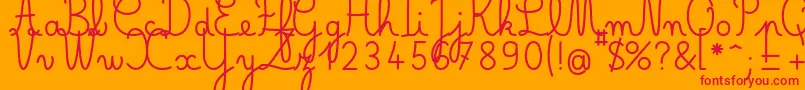 Belleallurecegras Font – Red Fonts on Orange Background