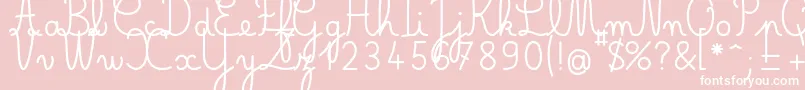 Belleallurecegras Font – White Fonts on Pink Background