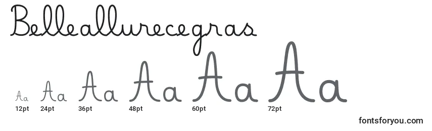 Belleallurecegras Font Sizes