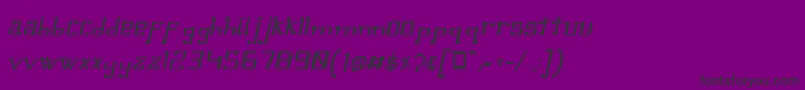 Czcionka OmellonsMediumitalic – czarne czcionki na fioletowym tle
