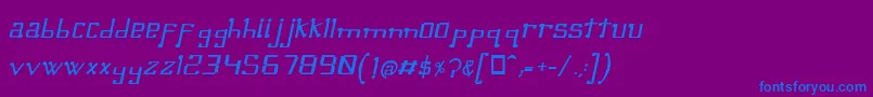 Шрифт OmellonsMediumitalic – синие шрифты на фиолетовом фоне