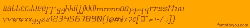フォントOmellonsMediumitalic – オレンジの背景に茶色のフォント