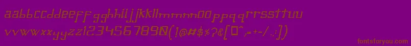 Fonte OmellonsMediumitalic – fontes marrons em um fundo roxo