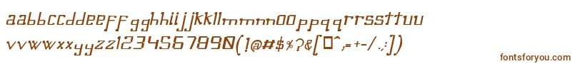 OmellonsMediumitalic-fontti – ruskeat fontit valkoisella taustalla