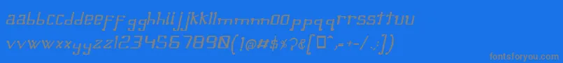 OmellonsMediumitalic Font – Gray Fonts on Blue Background