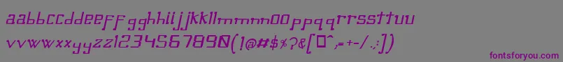 Шрифт OmellonsMediumitalic – фиолетовые шрифты на сером фоне