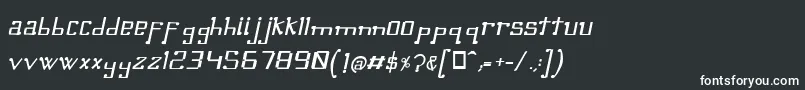 フォントOmellonsMediumitalic – 白い文字