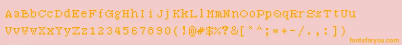 712Serif Font – Orange Fonts on Pink Background