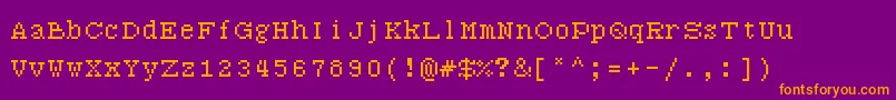 Шрифт 712Serif – оранжевые шрифты на фиолетовом фоне