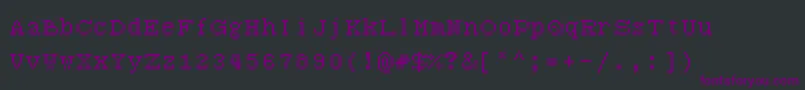 Czcionka 712Serif – fioletowe czcionki na czarnym tle