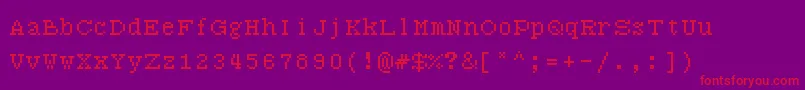 712Serif Font – Red Fonts on Purple Background
