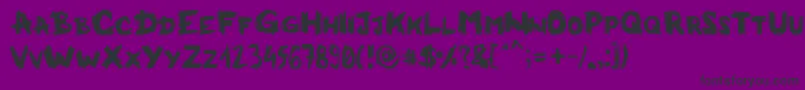 フォントMilkmanconspiracy – 紫の背景に黒い文字