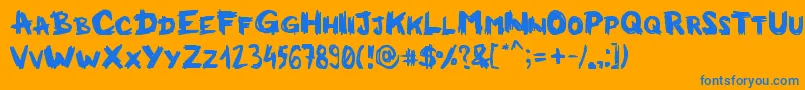 Milkmanconspiracy Font – Blue Fonts on Orange Background