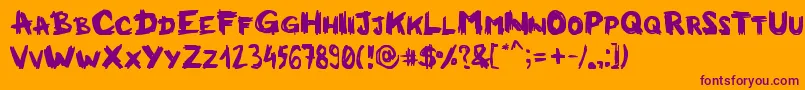 Milkmanconspiracy Font – Purple Fonts on Orange Background