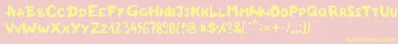 Milkmanconspiracy Font – Yellow Fonts on Pink Background