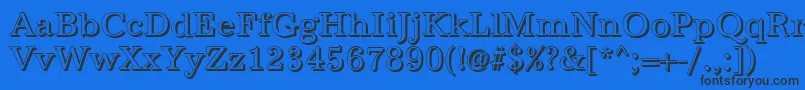 AntiquashRegular Font – Black Fonts on Blue Background