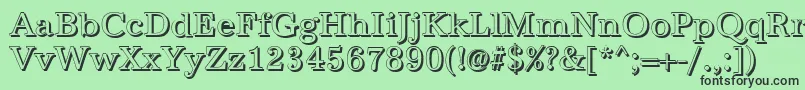 AntiquashRegular Font – Black Fonts on Green Background