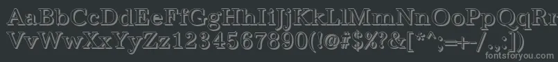 AntiquashRegular Font – Gray Fonts on Black Background