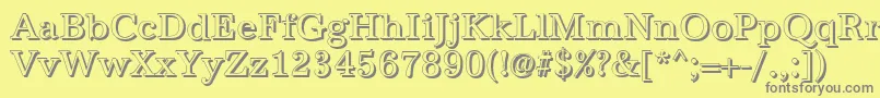 AntiquashRegular Font – Gray Fonts on Yellow Background