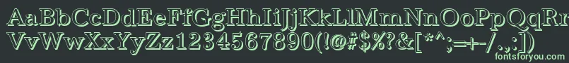 AntiquashRegular Font – Green Fonts on Black Background