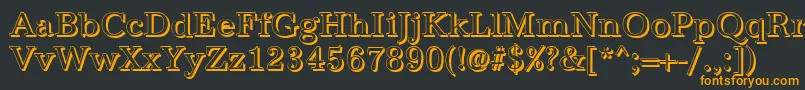 AntiquashRegular Font – Orange Fonts on Black Background