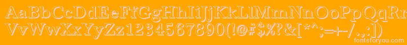 フォントAntiquashRegular – オレンジの背景にピンクのフォント