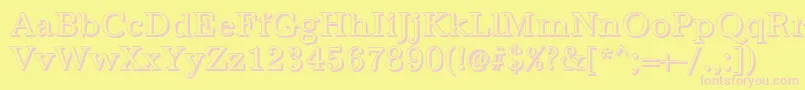 AntiquashRegular Font – Pink Fonts on Yellow Background