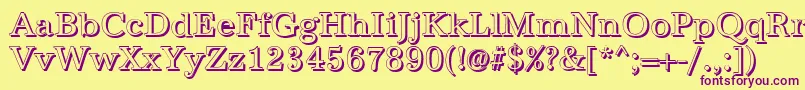 Czcionka AntiquashRegular – fioletowe czcionki na żółtym tle