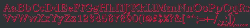 AntiquashRegular Font – Red Fonts on Black Background