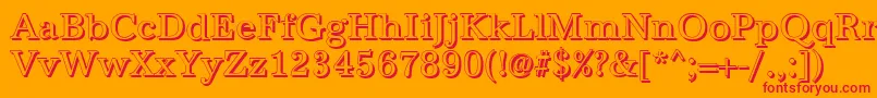 フォントAntiquashRegular – オレンジの背景に赤い文字