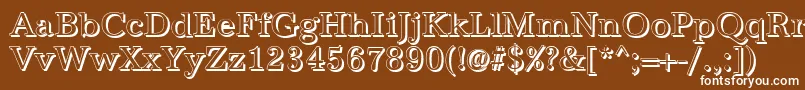 AntiquashRegular-Schriftart – Weiße Schriften auf braunem Hintergrund
