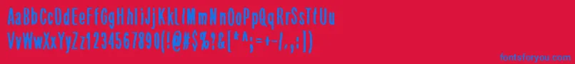 ViimeinenSyksy Font – Blue Fonts on Red Background