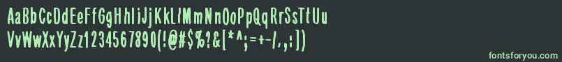 フォントViimeinenSyksy – 黒い背景に緑の文字