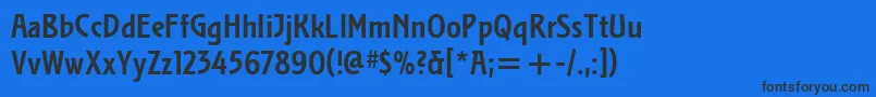 StocletItcBold Font – Black Fonts on Blue Background