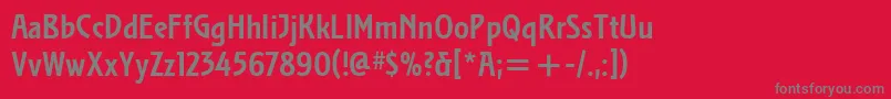 StocletItcBold Font – Gray Fonts on Red Background