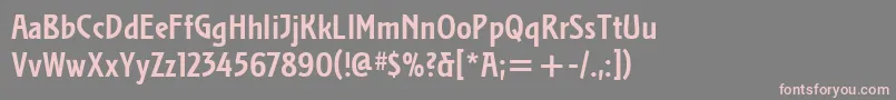 StocletItcBold Font – Pink Fonts on Gray Background