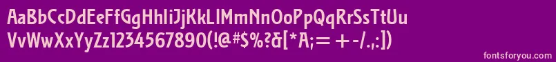 StocletItcBold Font – Pink Fonts on Purple Background