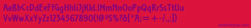 StocletItcBold Font – Purple Fonts on Red Background