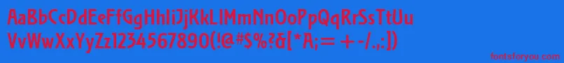 StocletItcBold Font – Red Fonts on Blue Background