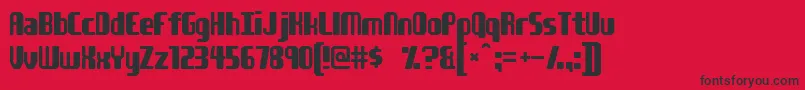 Youngatheart Font – Black Fonts on Red Background