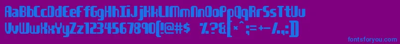 Youngatheart Font – Blue Fonts on Purple Background
