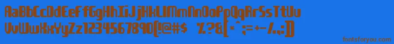 Youngatheart Font – Brown Fonts on Blue Background