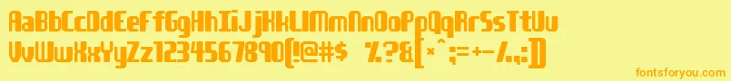 Youngatheart Font – Orange Fonts on Yellow Background