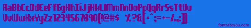 Youngatheart Font – Purple Fonts on Blue Background