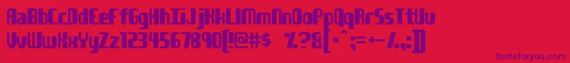 Youngatheart Font – Purple Fonts on Red Background
